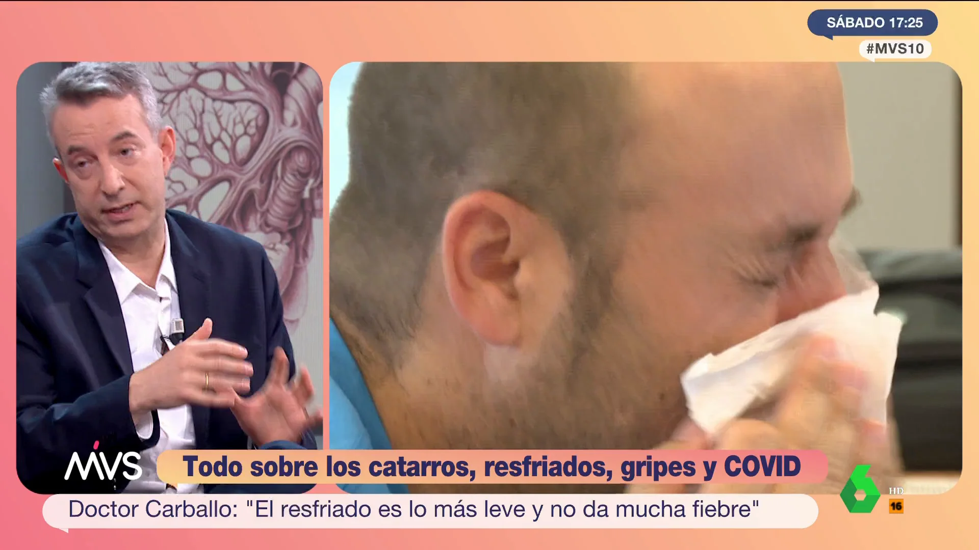 César Carballo explica las diferencias entre resfriado, gripe y Covid