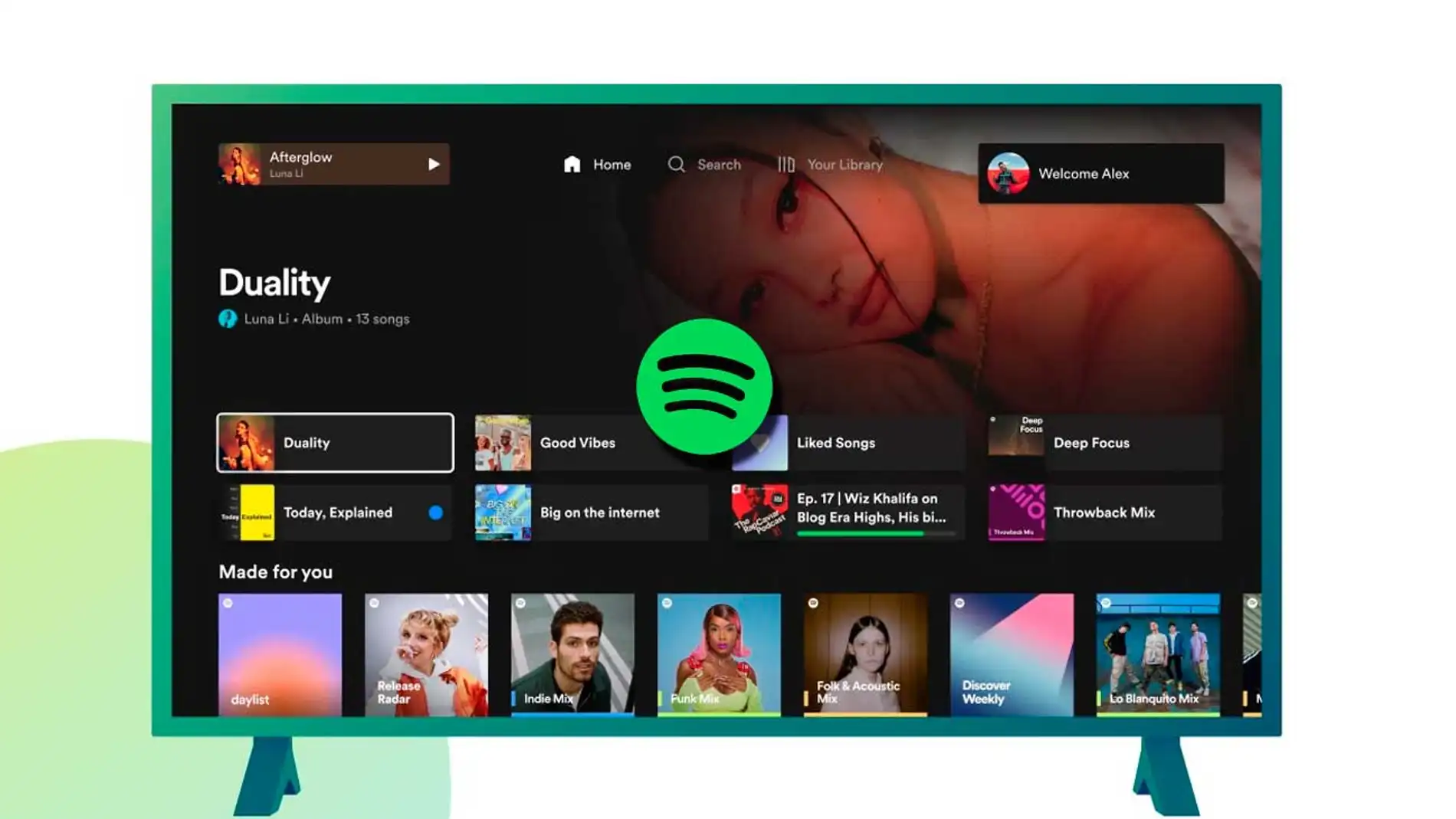 la nueva aplicación Spotify para TV