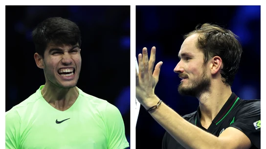 Carlos Alcaraz y Daniil Medvedev Carlos Alcaraz y Daniil Medvedev