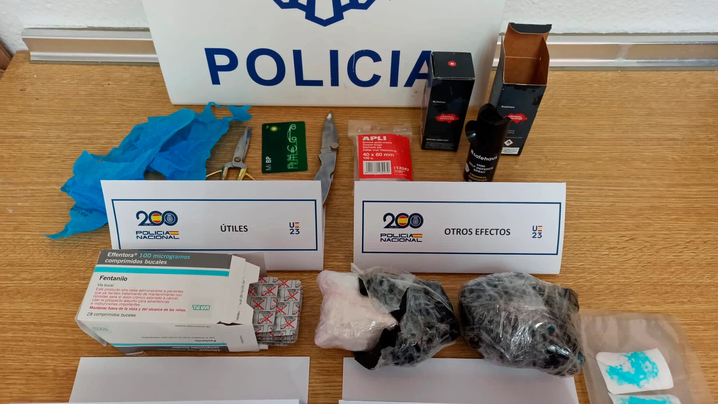 Imagen de los comprimidos de fentanilo incautados a un vendedor de cocaína de La Línea de La Concepción (Cádiz). Imagen de los comprimidos de fentanilo incautados a un vendedor de cocaína de La Línea de La Concepción (Cádiz).