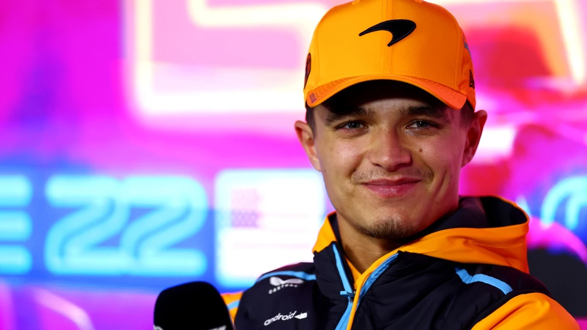 Lando Norris, en rueda de prensa