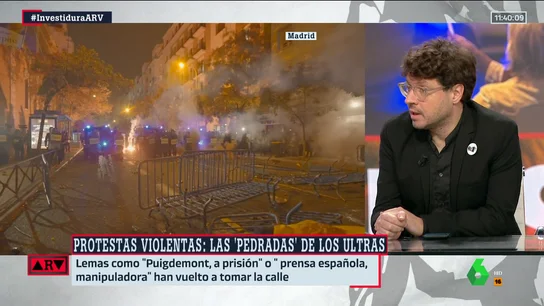 El periodista Fernando Berlín, en Al Rojo Vivo. ARV - Fernando Berlín: "Los partidos que se presentan como partidos de orden, empujan a la gente a montar este follón"