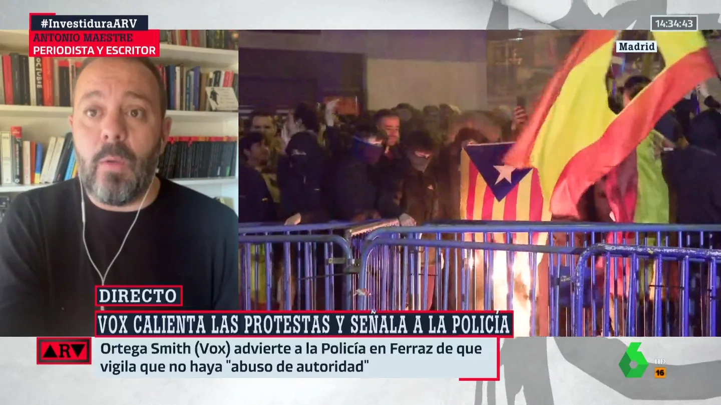 El periodista Antonio Maestre, en Al Rojo Vivo. ARV - Antonio Maestre