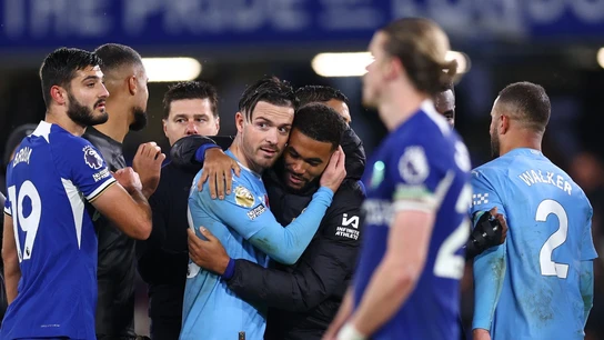 Jugadores del Chelsea y del Manchester City Jugadores del Chelsea y del Manchester City