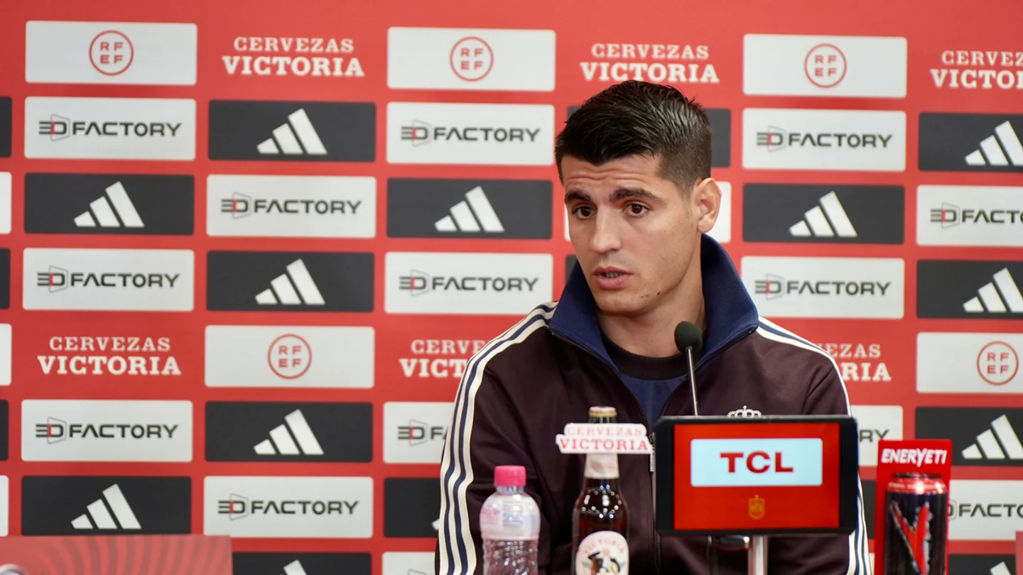 Álvaro Morata, en rueda de prensa Álvaro Morata, en rueda de prensa