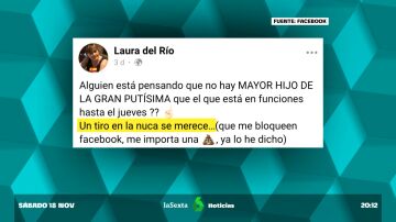 Mensaje de una concejala del PP que asegura que Sánchez merece "un tiro en la nuca"