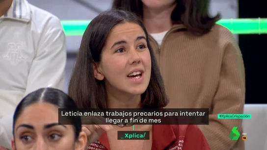 Leticia, una joven que enlaza trabajos precarios Leticia, una joven que enlaza trabajos precarios