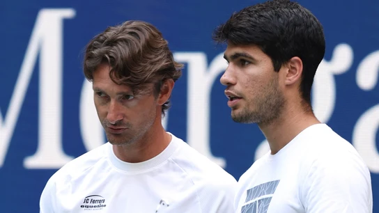 Juan Carlos Ferrero, junto a carlos Alcaraz Juan Carlos Ferrero, junto a carlos Alcaraz