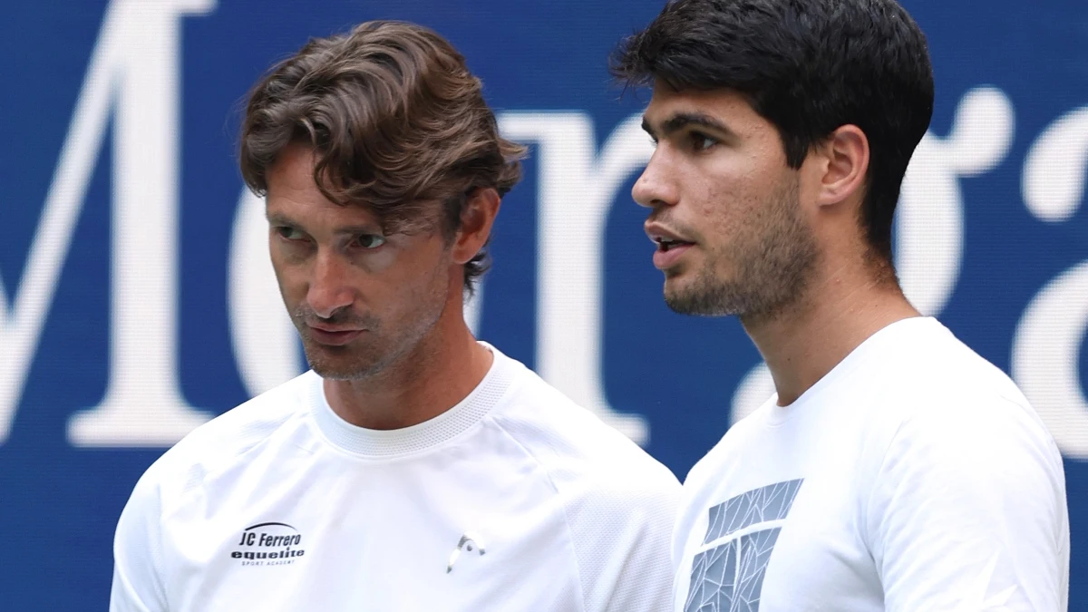 Juan Carlos Ferrero, junto a carlos Alcaraz