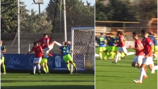 El polémico gol del Real Ávila ante el Atlético Tordesillas El polémico gol del Real Ávila ante el Atlético Tordesillas