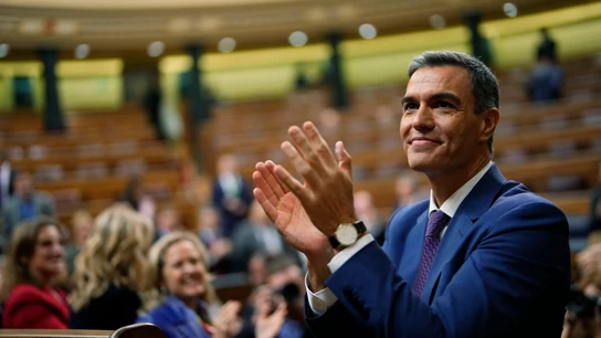 Pedro Sánchez, tras ser investido presidente del Gobierno Pedro Sánchez, tras ser investido presidente del Gobierno