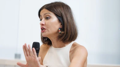 La diputada del Parlamento Europeo, Sira Rego, participa en un acto de Sumar, en el espacio Ecooo, a 19 de julio de 2023, en Madrid (España). La diputada del Parlamento Europeo, Sira Rego, participa en un acto de Sumar, en el espacio Ecooo, a 19 de julio de 2023, en Madrid (España).