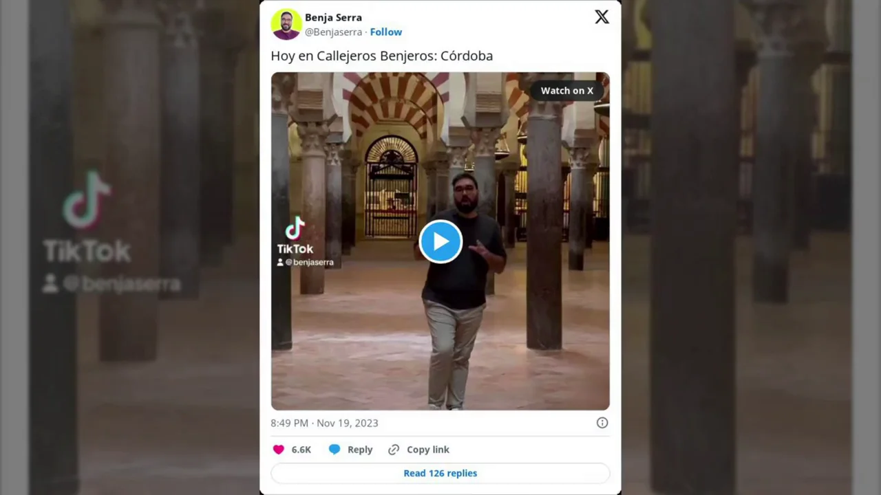 La peculiar gu&iacute;a tur&iacute;stica sobre C&oacute;rdoba de un joven que est&aacute; arrasando en TikTok: "Mezquita la respiraci&oacute;n"