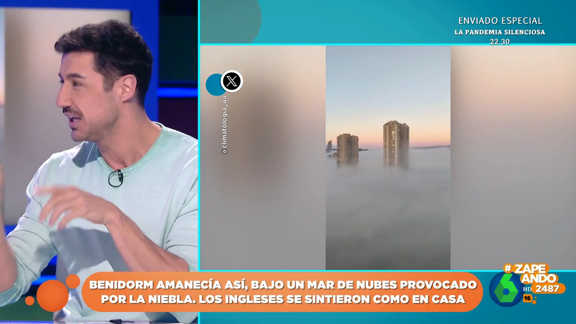 ¿A qué se deben los bancos de niebla vistos en Valencia o Benidorm? Francisco Cacho aclara que llegan desde el mar