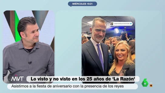 Iñaki López, sobre Belén Esteban en la fiesta de La Razón Más Vale Tarde analiza algunos momentos curiosos y revela quiénes fueron las personas más solicitadas en la fiesta de 'La Razón' por su 25º aniversario. Los divertidos comentarios de Iñaki López, en este vídeo.