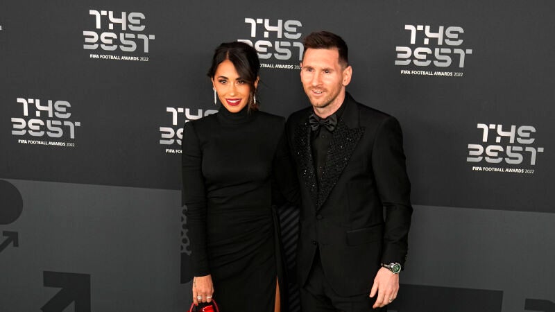 Antonela Roccuzzo y Leo Messi, en la gala de los premios 'The Best'