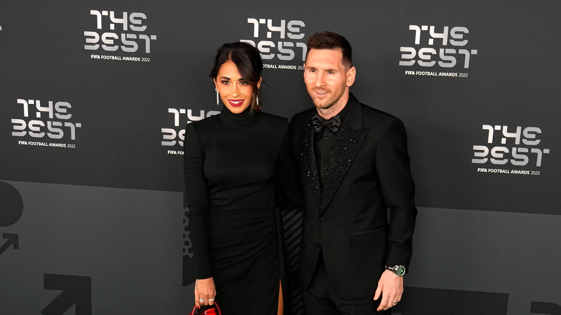 Antonela Roccuzzo y Leo Messi, en la gala de los premios &#39;The Best&#39;