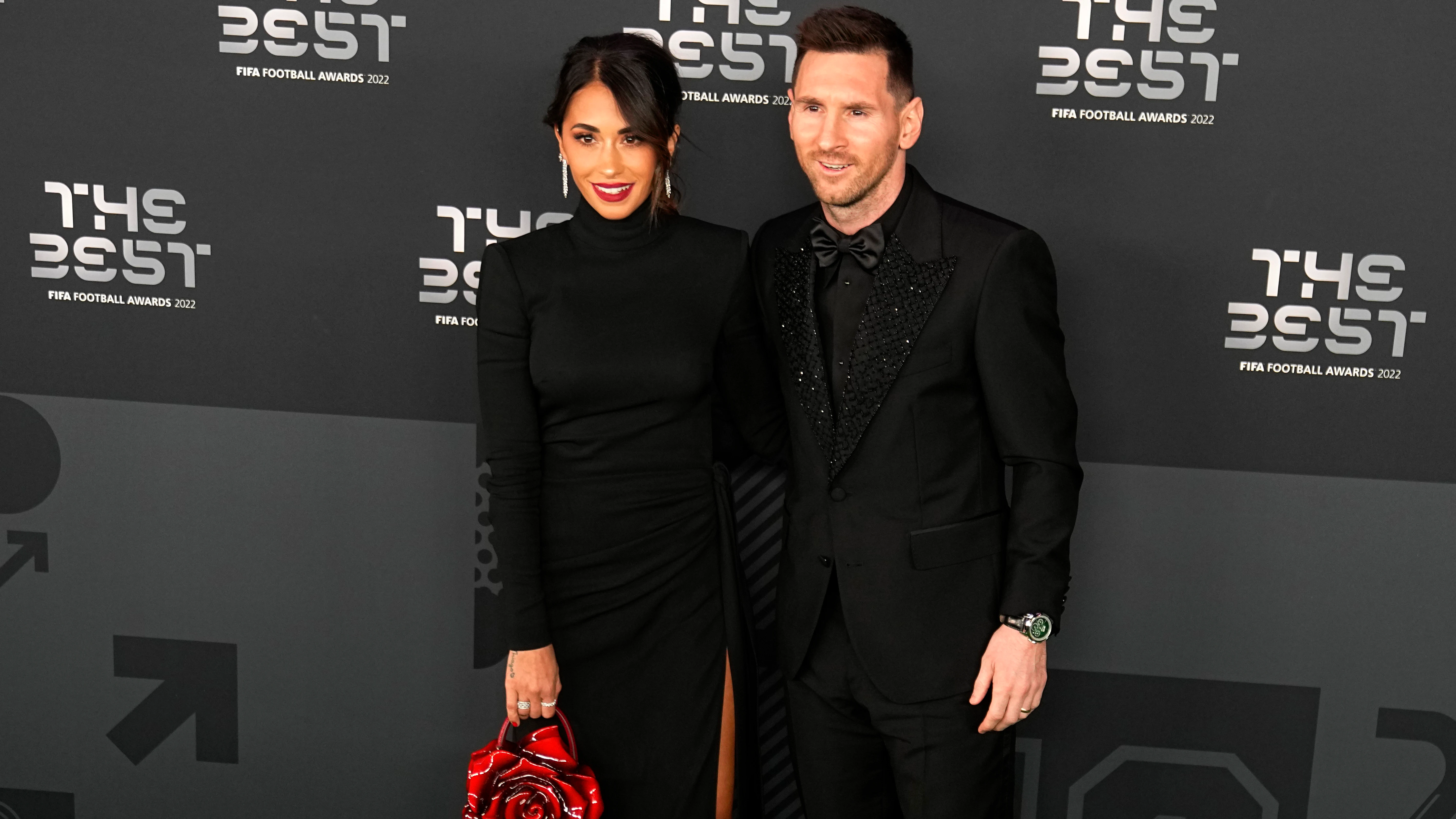 Antonela Roccuzzo y Leo Messi, en la gala de los premios 'The Best'