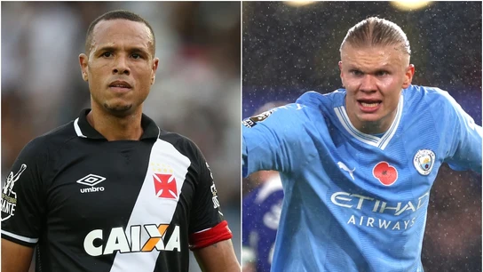 Luis Fabiano y Erling Haaland Luis Fabiano y Erling Haaland