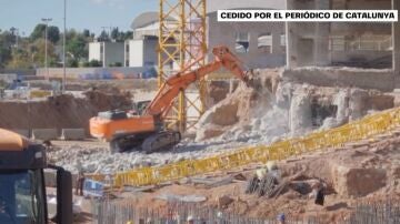 Imagen de las obras del Camp Nou cedida por 'El Periódico de Catalunya'