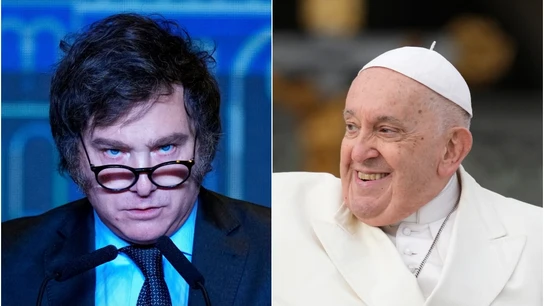 Javier Milei y el papa Francisco Javier Milei y el papa Francisco