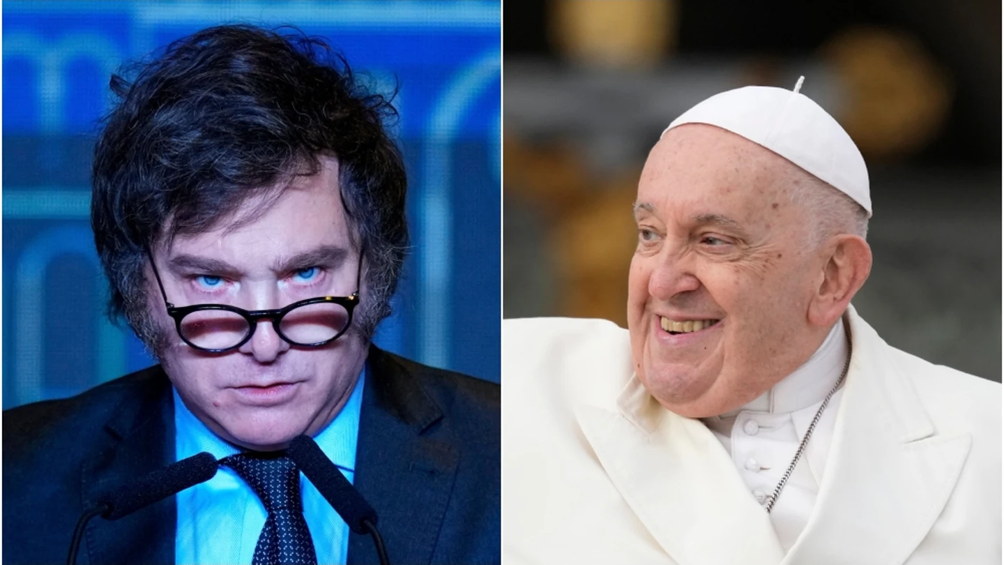 Javier Milei y el papa Francisco Javier Milei y el papa Francisco