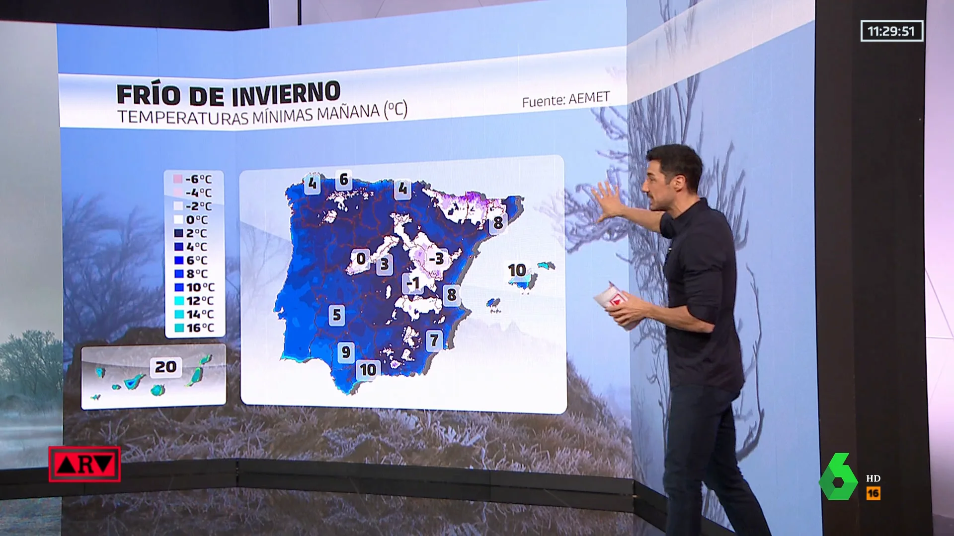 Llega el frío de invierno a las capitales de provincia con temperaturas por debajo de los 10 grados