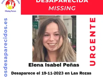 Buscan a Elena Isabel Peñas, desaparecida en Las Rozas.