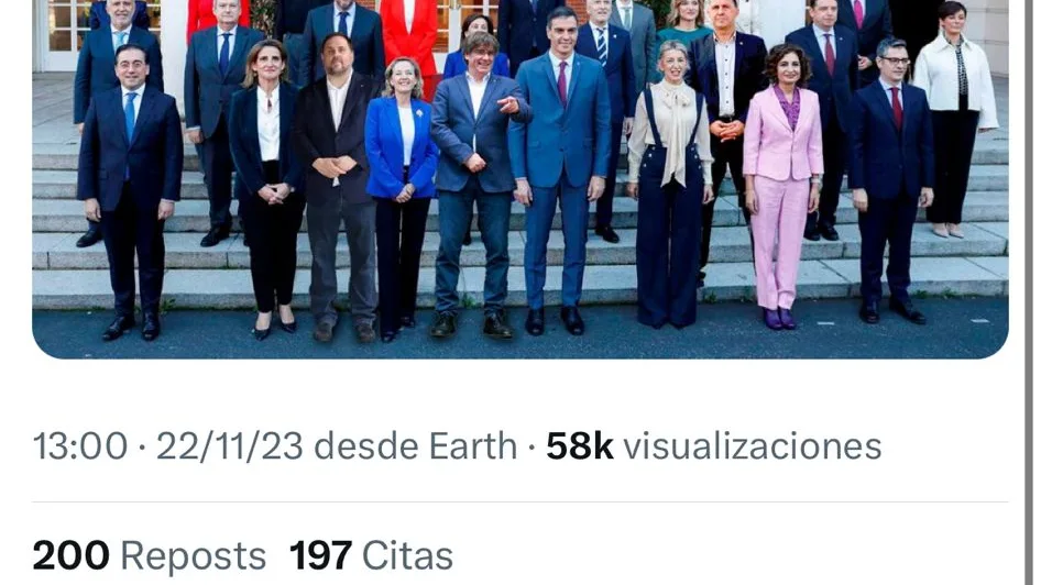 Captura del fotomontaje publicado por el PP