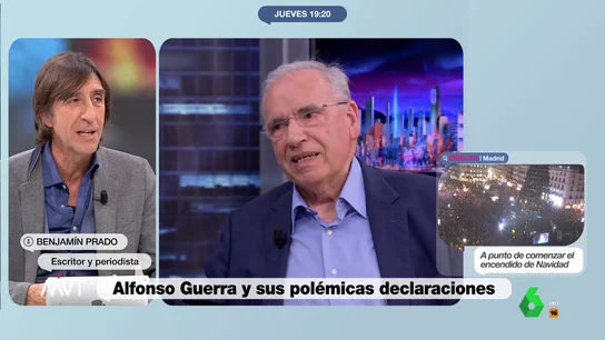 Benjamín Prado responde a Guerra por los chistes de homosexuales: "No es libertad de expresión, es falta de respeto" Benjamín Prado responde a Guerra por los chistes de homosexuales: "No es libertad de expresión, es falta de respeto"