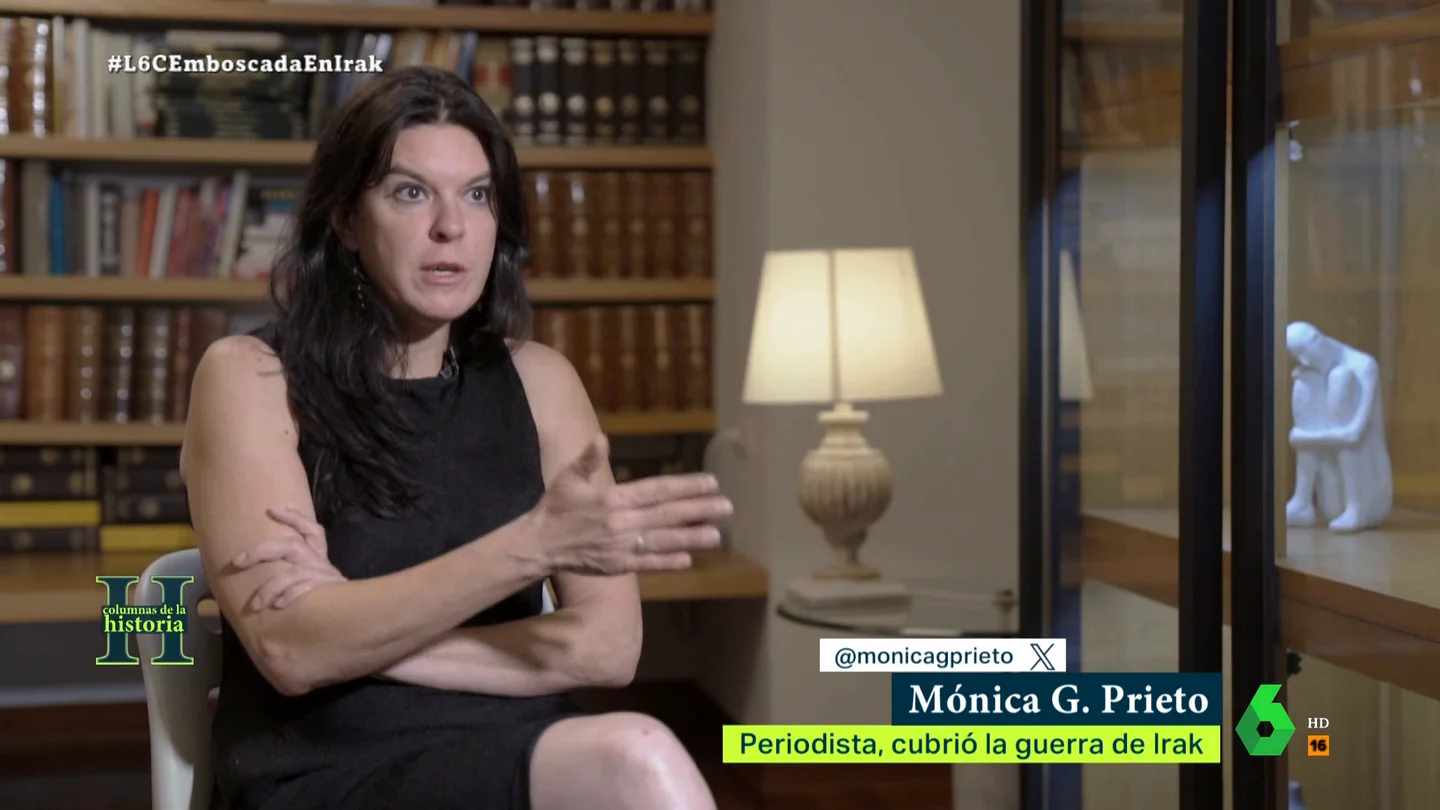 Mónica G. Prieto recuerda qué le dijo el supuesto autor del ataque al CNI "La primera frase que me dijo fue: 'usted me odiará por haberles matado, por española y porque sé que uno de ellos era amigo suyo'", recuerda en este vídeo la periodista Mónica G. Prieto, convencida de que entrevistó al autor del ataque al CNI en Irak en 2003.