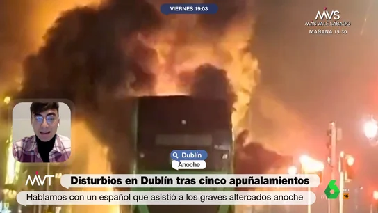 Un español explica la grave situación en Dublín en plenas violentas protestas antiinmigración: "Han dicho que los extranjeros no salgamos a la calle" Un español explica la grave situación en Dublín en plenas violentas protestas antiinmigración: "Han dicho que los extranjeros no salgamos a la calle"