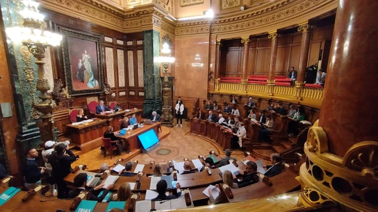 Un pleno del Ayuntamiento de Barcelona en una foto de archivo Un pleno del Ayuntamiento de Barcelona en una foto de archivo