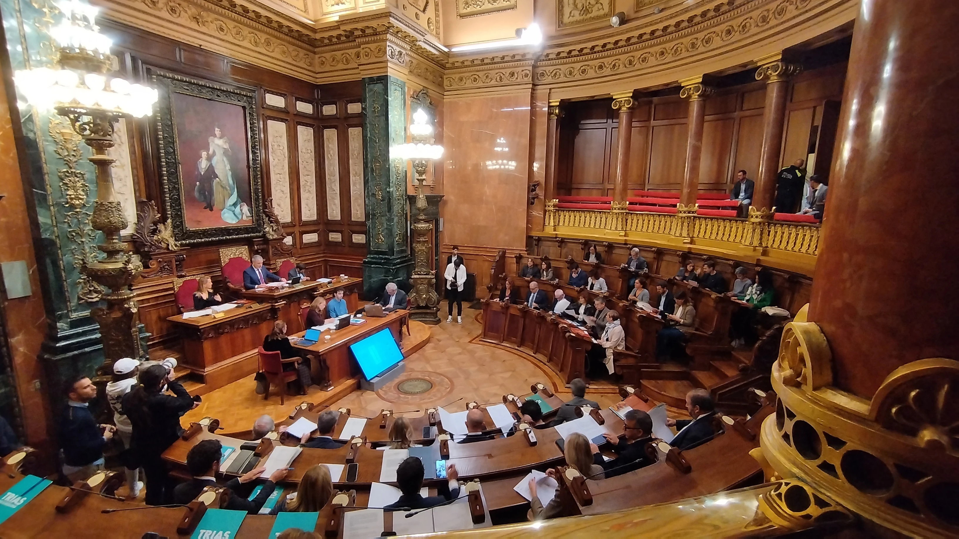 Un pleno del Ayuntamiento de Barcelona en una foto de archivo Un pleno del Ayuntamiento de Barcelona en una foto de archivo