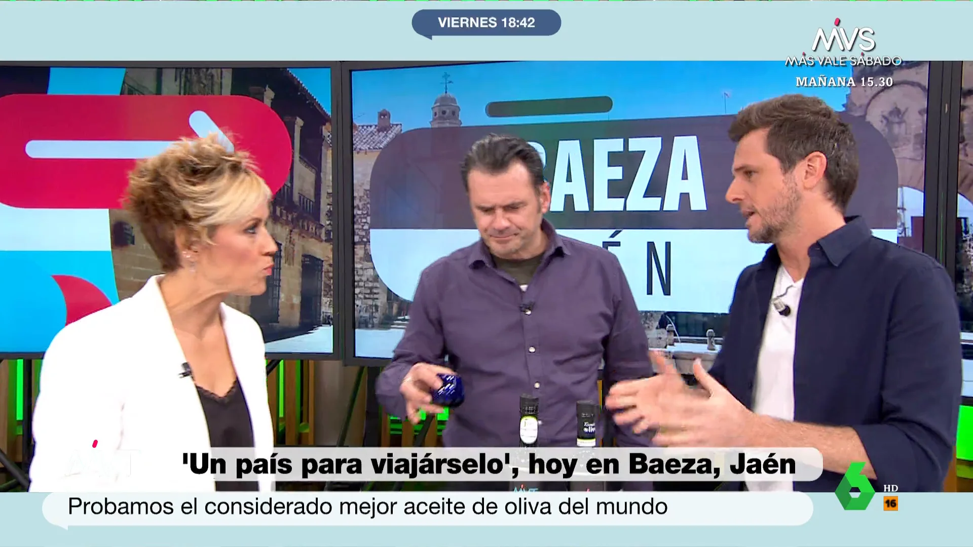 Cirstina Pardo e Iñaki López reaccionan en directo al probar el mejor aceite del mundo