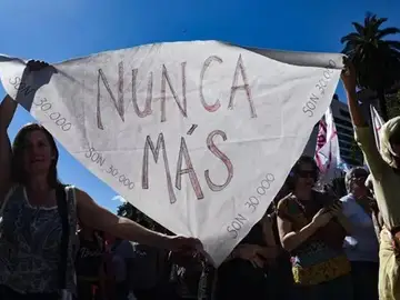 Las Madres de Plaza de Mayo, en una protesta