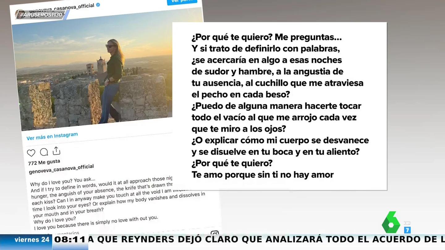 Una publicación antigua (y subida de tono) de Genoveva Casanova cobra un nuevo sentido tras sus fotos con Federico de Dinamarca Una publicación antigua (y subida de tono) de Genoveva Casanova cobra un nuevo sentido tras sus fotos con Federico de Dinamarca