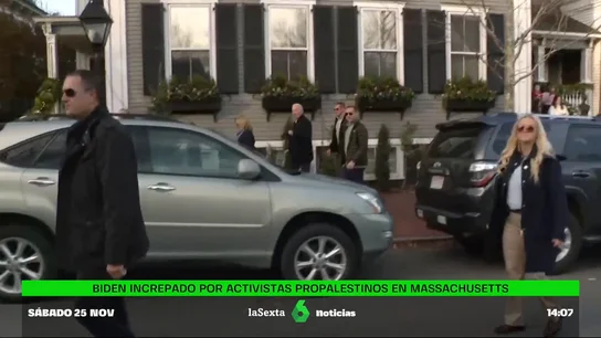 Biden es increpado por activistas propalestinos Biden es increpado por activistas propalestinos