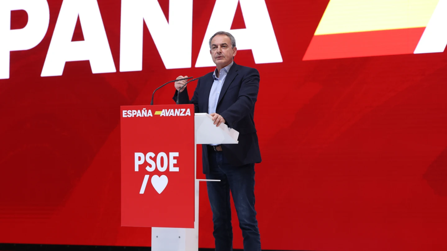 El expresidente del Gobierno, José Luis Rodríguez Zapatero, en el acto del PSOE en Madrid Zapatero dice que la "única patología" que tiene Sánchez para el PP "es que siempre les gana"