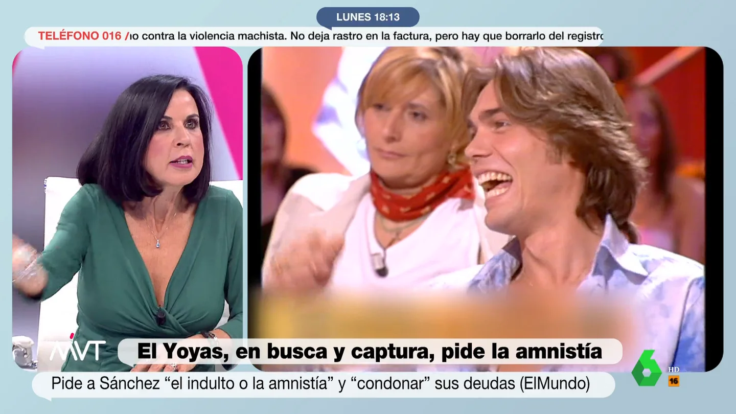 La rotunda respuesta de Beatriz de Vicente sobre la petición de amnistía de El Yoyas "Me parece una vergüenza que esté dando entrevistas, los periodistas le estén localizando y las fuerzas de seguridad, no", comenta Cristina Pardo en este vídeo sobre el caso de Carlos Navarro 'El Yoyas'. El análisis de Más Vale Tarde, en este vídeo.