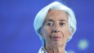 Christine Lagarde, presidenta del Banco Central Europeo, durante una comparecencia