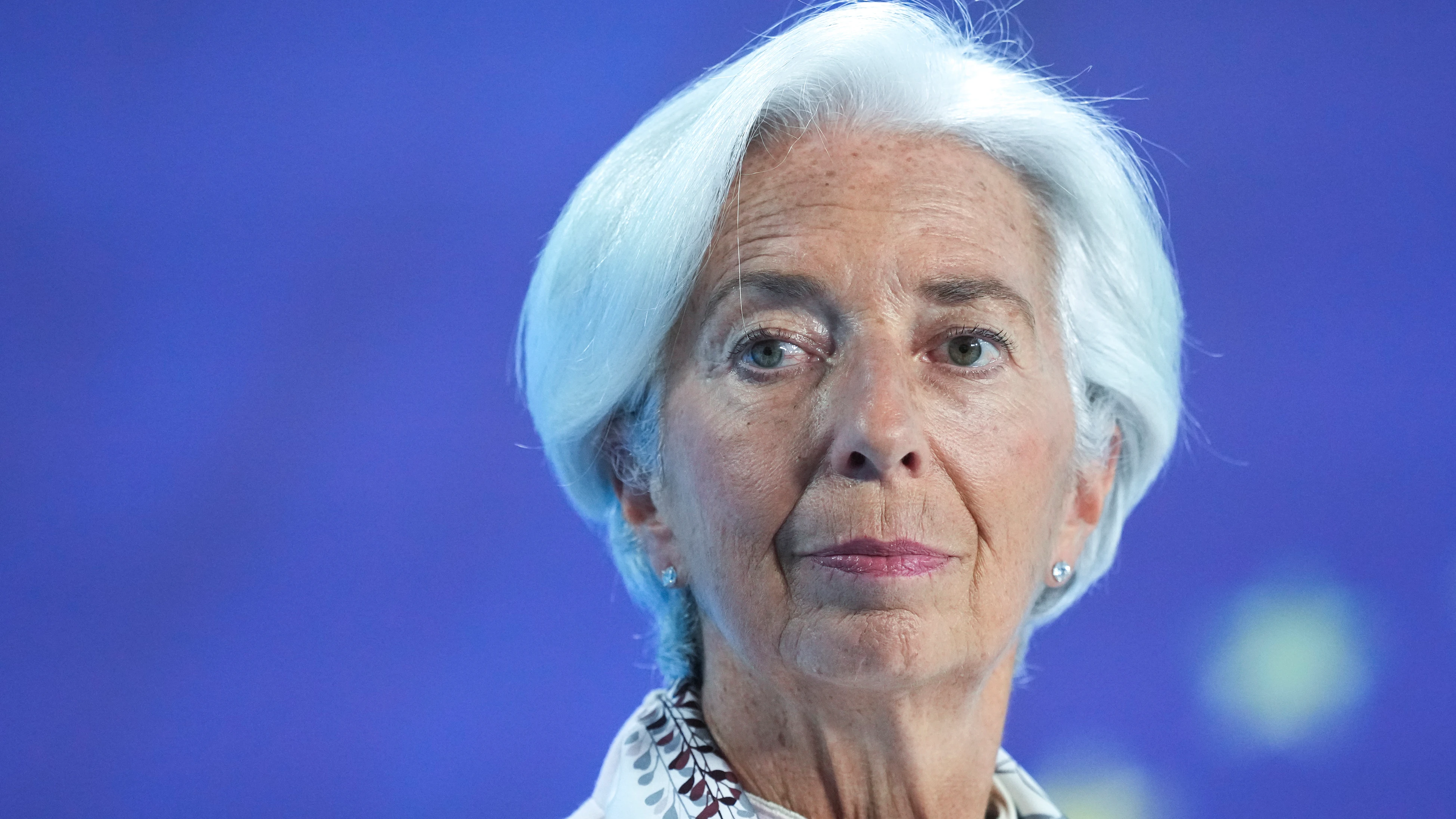 Christine Lagarde, presidenta del Banco Central Europeo, durante una comparecencia