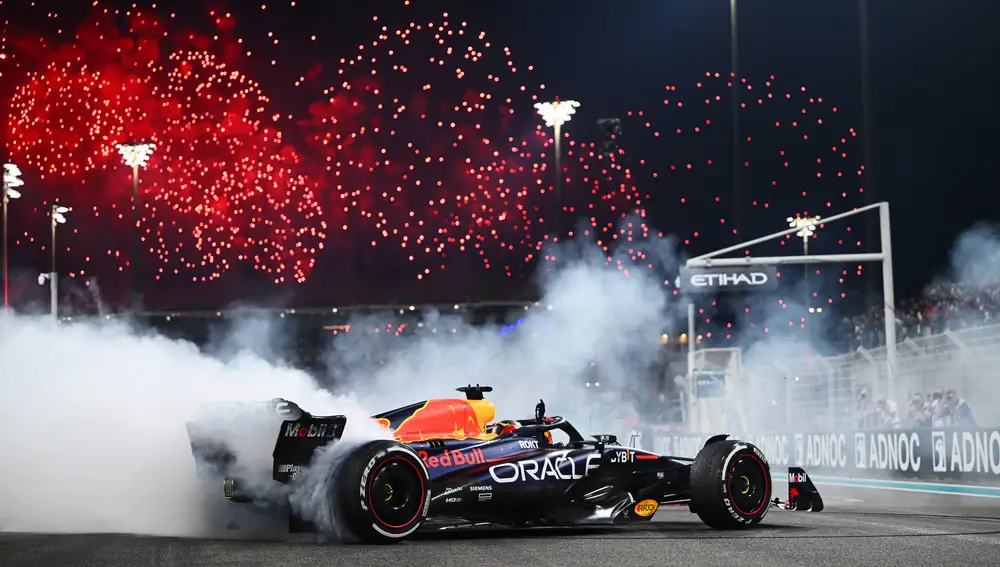Max Verstappen en Abu Dhabi 2023