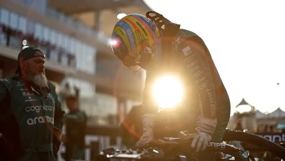 Fernando Alonso en el GP de Abu Dhabi 2023