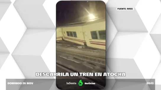 Colapso en Atocha al descarrilar un tren: circulación interrumpida y corte de líneas de Cercanías Colapso en Atocha al descarrilar un tren: circulación interrumpida y corte de líneas de Cercanías