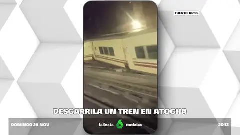 Colapso en Atocha al descarrilar un tren: circulación interrumpida y corte de líneas de Cercanías