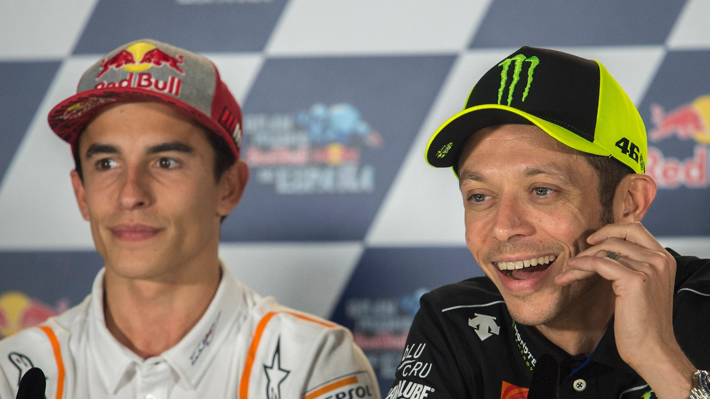 Marc Márquez y Valentino Rossi Marc Márquez y Valentino Rossi