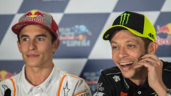 Marc M&aacute;rquez y Valentino Rossi