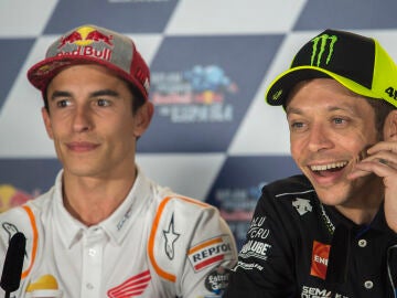 Marc M&aacute;rquez y Valentino Rossi