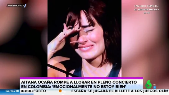 Aitana rompe a llorar en pleno concierto en Colombia tras su ruptura con Sebastián Yatra: "No estoy bien" Aitana rompe a llorar en pleno concierto en Colombia tras su ruptura con Sebastián Yatra: "No estoy bien"